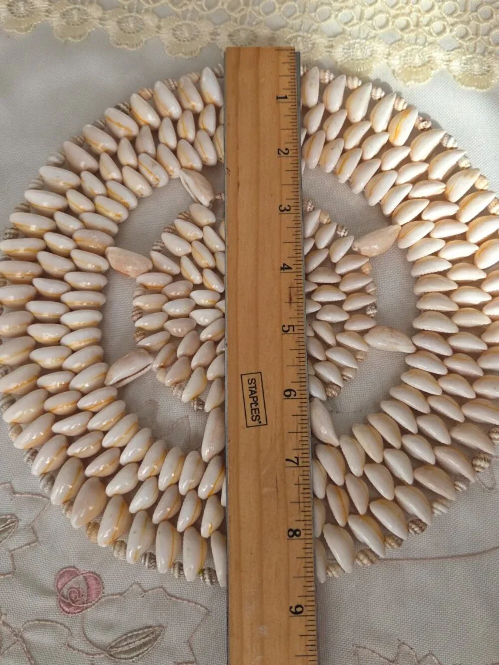 Vintage Cowrie Seashell Trivet